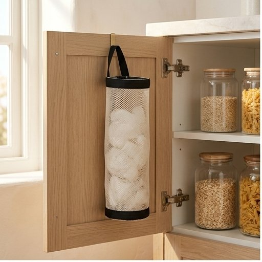 Plastic Bag Holder Dispenser, Wall or Cabinet Mount
