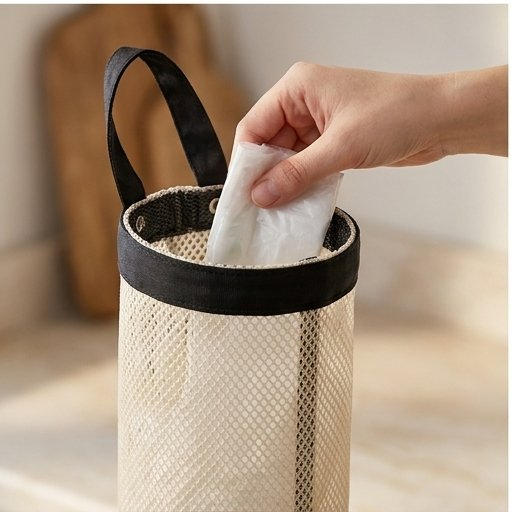 Plastic Bag Holder Dispenser, Wall or Cabinet Mount