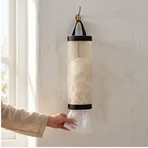 Plastic Bag Holder Dispenser, Wall or Cabinet Mount