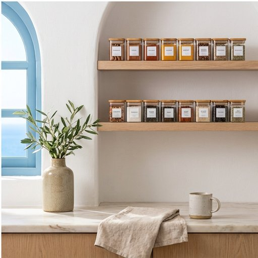 Glass Spice Jars with Bamboo Lids and Labels, 5oz