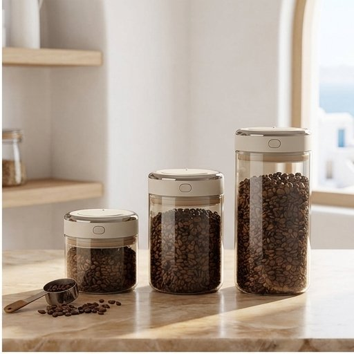 Airtight Coffee Jar with Date Tracker, 3 Sizes