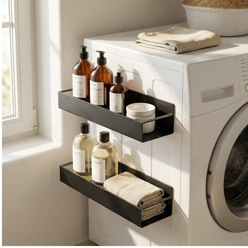 Magnetic Storage Shelf for Fridge or Washing Machine, Set of 2