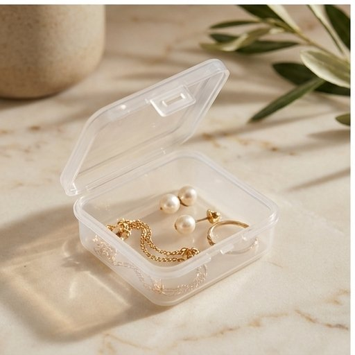 Mini Clear Storage Box Set, 10 Pieces in Graduated Sizes