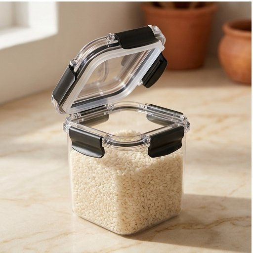 Airtight Pantry Container Set, Stackable Clear Plastic