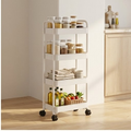 5-Tier Rolling Storage Cart with Wheels, Black or White