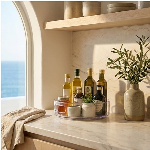 360° Rotating Organizer Tray for Fridge, Pantry and Counter