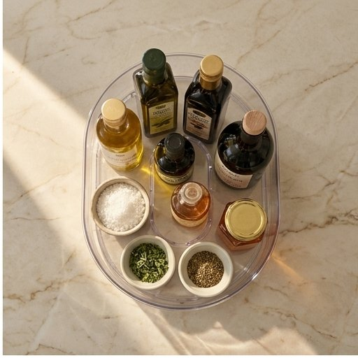 360° Rotating Organizer Tray for Fridge, Pantry and Counter