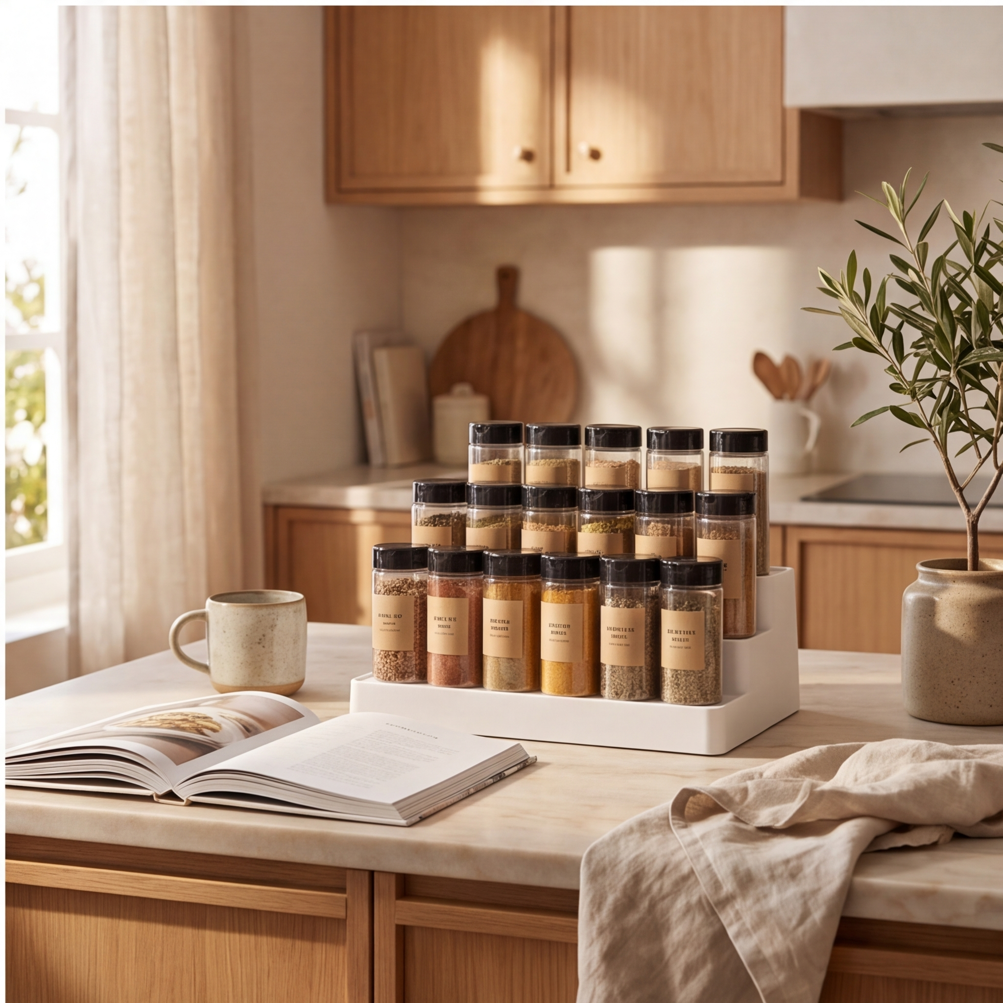 Clear Spice Jars with plastic Flip Lid  | 5 Sizes Available