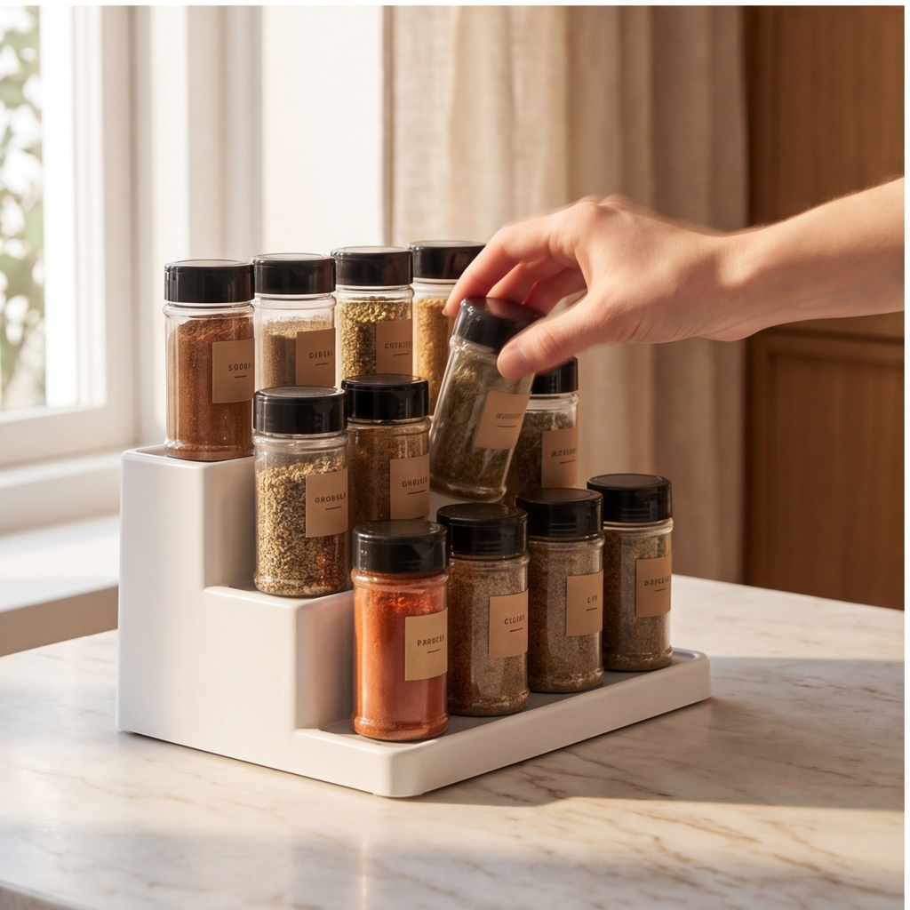 Clear Spice Jars with plastic Flip Lid  | 5 Sizes Available