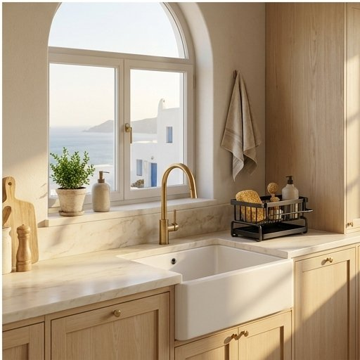 Sink Caddy with Drip Tray and Towel Bar, Black or White