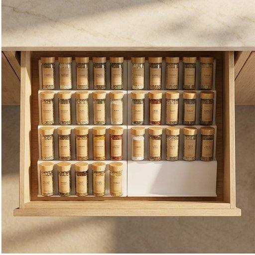 Tiered Spice Drawer Organizer, Set of 4
