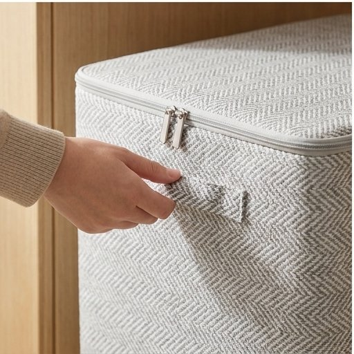 Foldable Storage Bin with Zip Lid, 30L to 220L