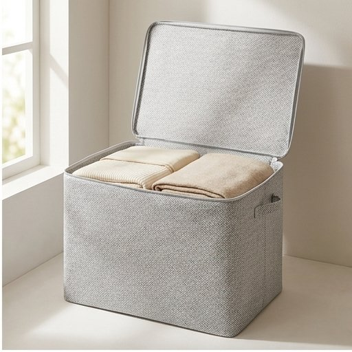 Foldable Storage Bin with Zip Lid, 30L to 220L